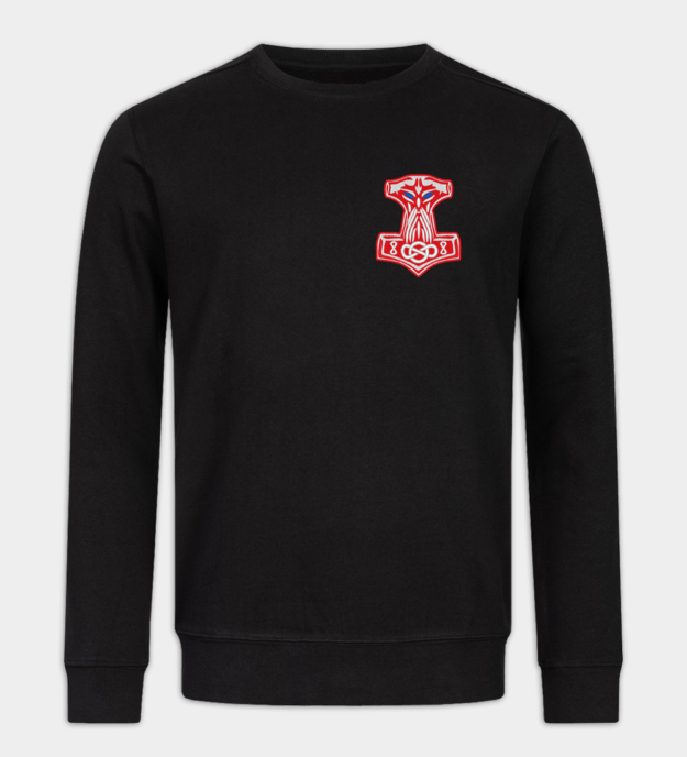 Tors hammer broderet sweatshirt