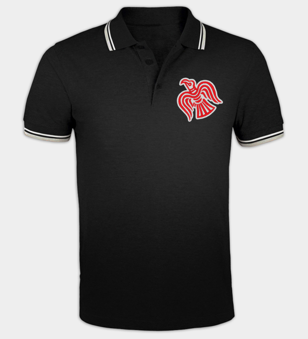 Viking ravn broderet poloshirt