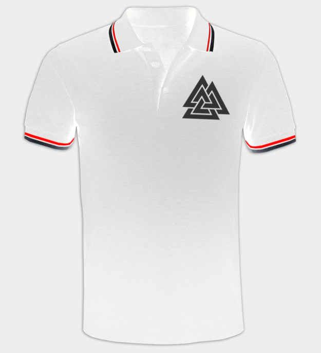Valknut broderet poloshirt