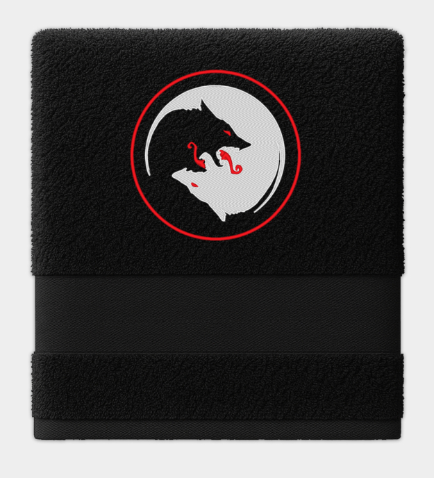 Odins Ulve broderet håndklæde