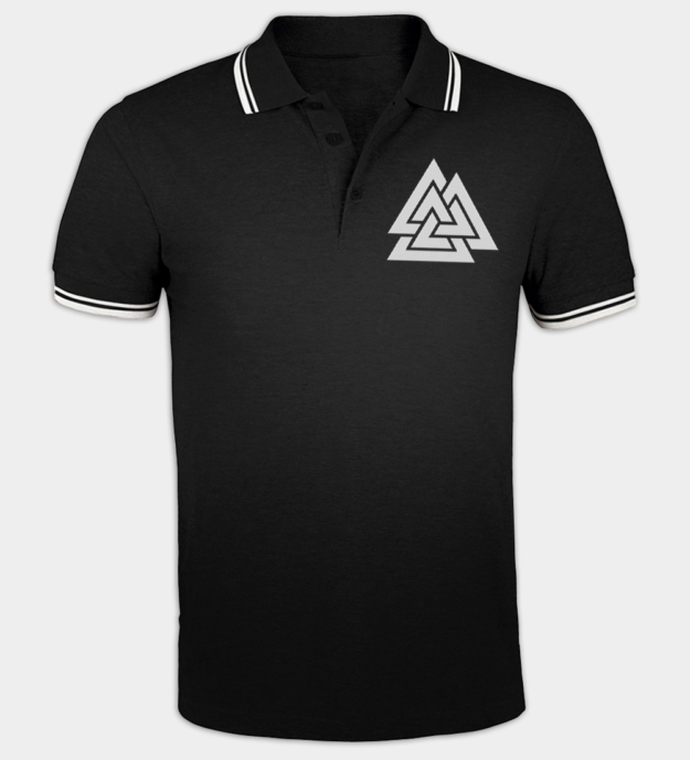 Valknut broderet poloshirt