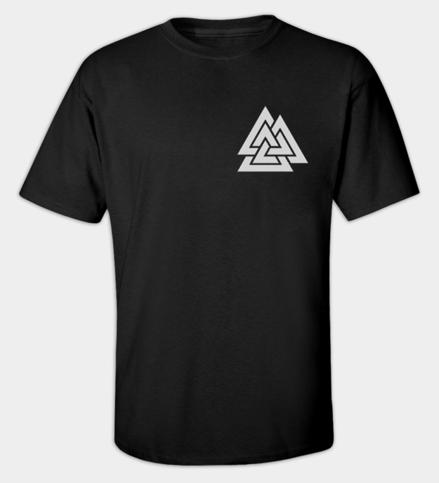 Valknut broderet t-shirt