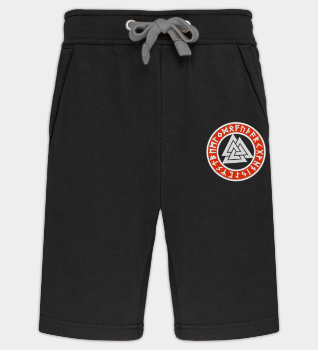 Valknut broderet bermudashorts