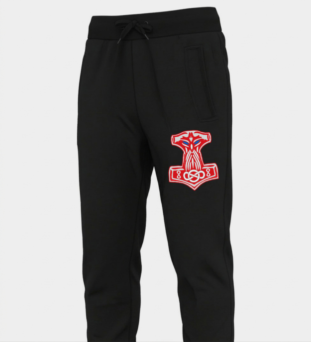 Torshammer broderede joggingbukser