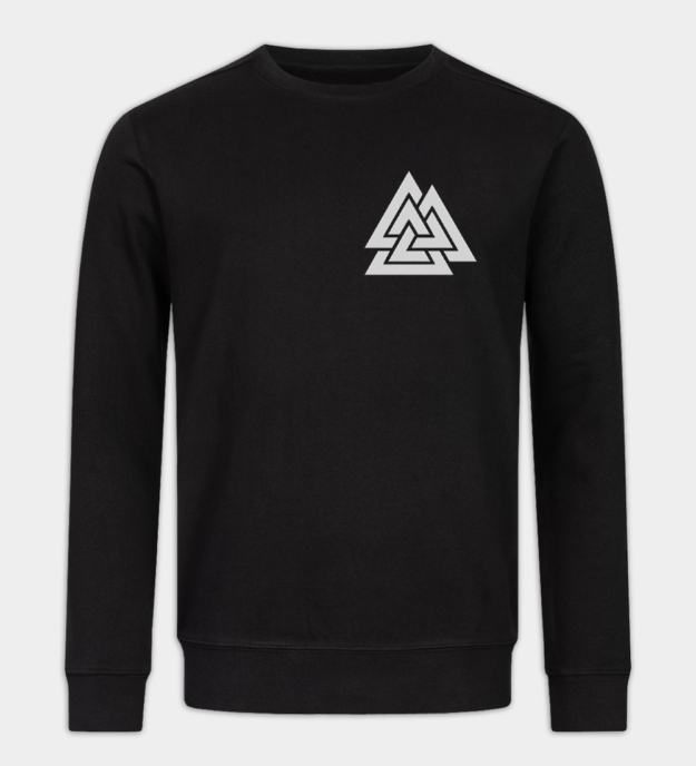 Valknut broderet sweatshirt