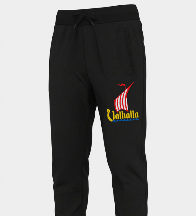 Drageskib broderede joggingbukser